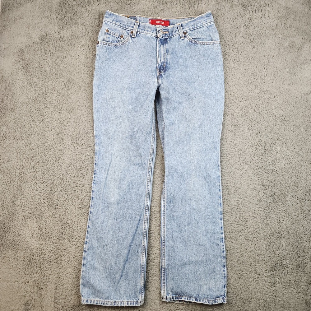 Vintage Levi's 517 Women's 13M Jr Bootcut Jeans Y2K Light Wash Western